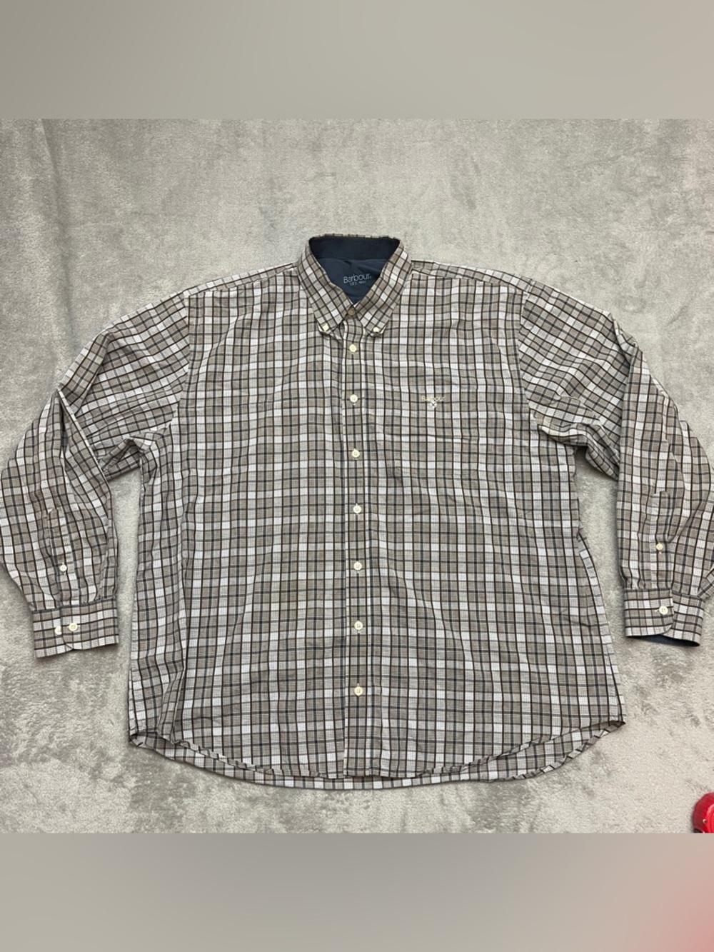 Barbour Multi Plaid 100% Cotton Tailored Fit Long Sleeve Button-Up Shirt Size XL